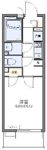 レオネクストライフワン長筬(1K/3階)の間取り写真