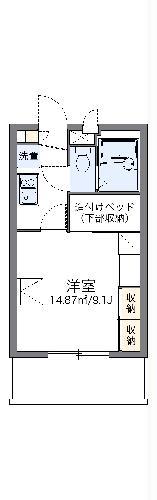 レオパレス安里駅前(1K/4階)の間取り写真