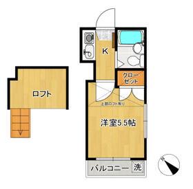 パレス相武台(1K/2階)の間取り写真