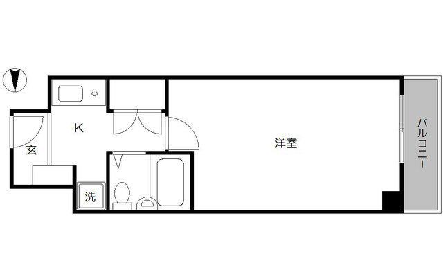 エルデ大手前(1K/8階)の間取り写真