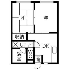 ロワールレジデンス6番館(2DK/2階)の間取り写真