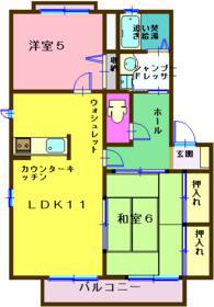 プルミエラムール(2LDK/1階)の間取り写真