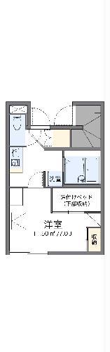 レオパレスメゾン ド ルーチェ(1K/1階)の間取り写真