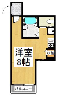 メゾンドプレステージ(1K/3階)の間取り写真