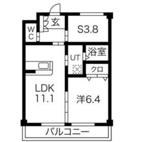 KI・ZU・NA(1SLDK/1階)の間取り写真