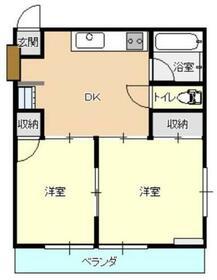 SITIA2(2DK/3階)の間取り写真