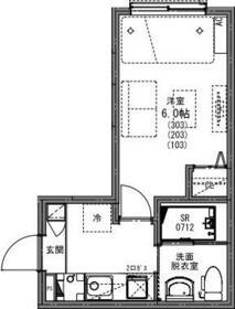 KEIAI RESIDENCE 新柏Ⅱ(1K/2階)の間取り写真