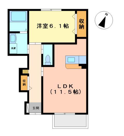 サンシャインハイツ(1LDK/1階)の間取り写真
