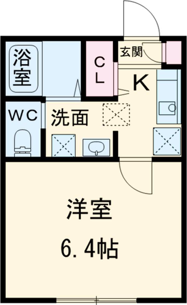 ミハス吉祥寺東町(1K/2階)の間取り写真