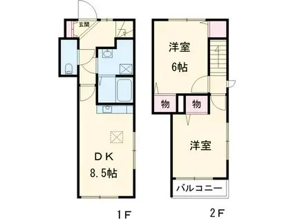 クレスト吉祥寺(2DK)の間取り写真
