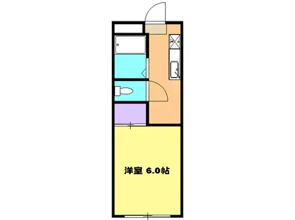 アールスハイツ(1K/2階)の間取り写真