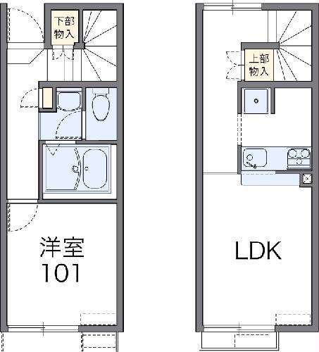 レオネクストシャングリラⅡ(1LDK/1階)の間取り写真