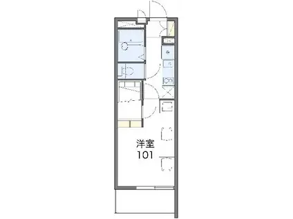 レオパレスMAGINO(1K/1階)の間取り写真