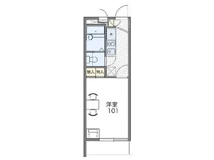 レオパレスヴィクトワール Ⅱ(1K/3階)の間取り写真