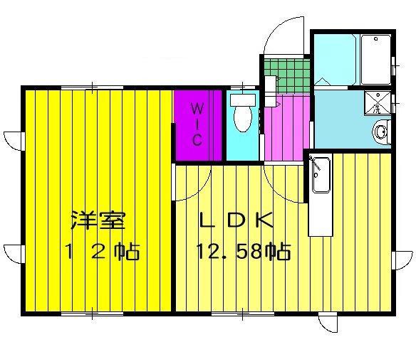 ミナージュⅠ(1LDK/2階)の間取り写真