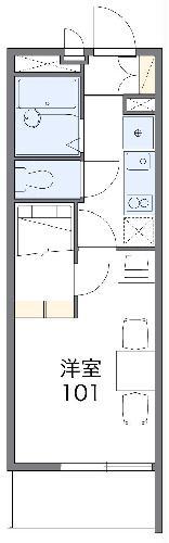 レオパレス大内(1K/1階)の間取り写真