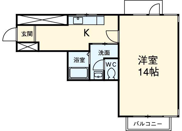 プラネットハイム(1K/5階)の間取り写真