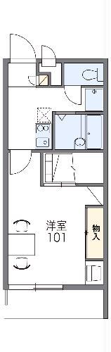 レオパレスOHZATO(1K/2階)の間取り写真