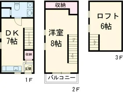 サニーヒル(1SDK)の間取り写真