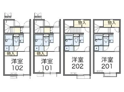 レオネクスト和(1K/1階)の間取り写真