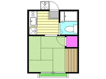 ゆんぐはいむ(1K/2階)の間取り写真