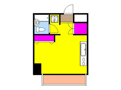 コープオリンピア宇津宮(ワンルーム/4階)の間取り写真