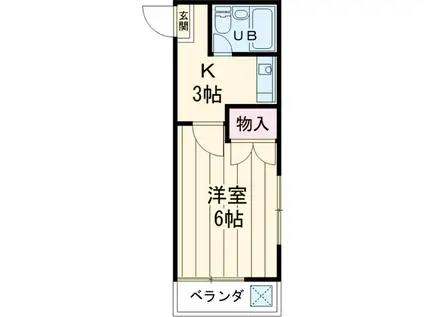 メゾン御幸(1K/1階)の間取り写真