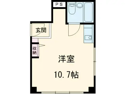 ベルシャンブル(ワンルーム/3階)の間取り写真