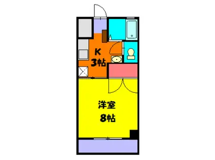 フォレストヒルズ(1K/2階)の間取り写真