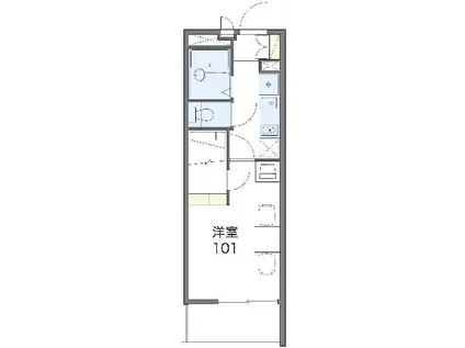 レオパレスピュール(1K/3階)の間取り写真