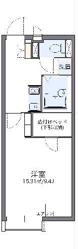 レオネクストリッフェル(1K/1階)の間取り写真