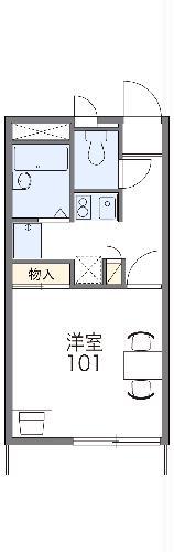 レオパレスフォレスト(1K/1階)の間取り写真