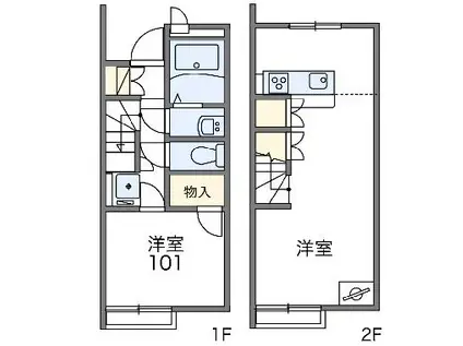 レオネクストチャーステージ(1LDK/1階)の間取り写真