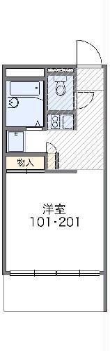 レオパレスNANAKI I(1K/3階)の間取り写真