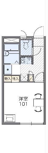 レオパレスアヴニール(1K/2階)の間取り写真