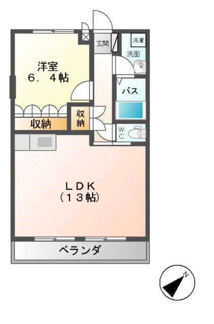 サン・グレイスヴィラ(1LDK/2階)の間取り写真