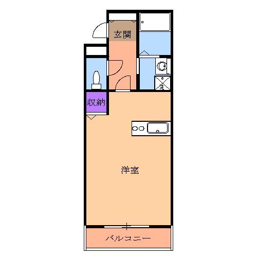 大島マンション7(ワンルーム/1階)の間取り写真