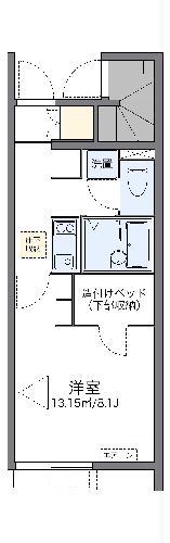 レオネクストフジヤマA(1K/1階)の間取り写真