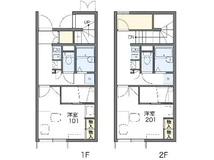 レオパレスメゾンT(1K/2階)の間取り写真