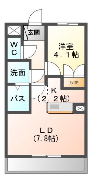 NEMOPHILA(1LDK/1階)の間取り写真
