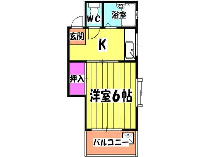 コーポ長崎(1K/3階)の間取り写真