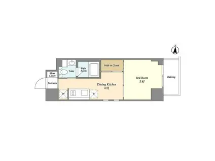 BPRレジデンス亀戸(1DK/5階)の間取り写真