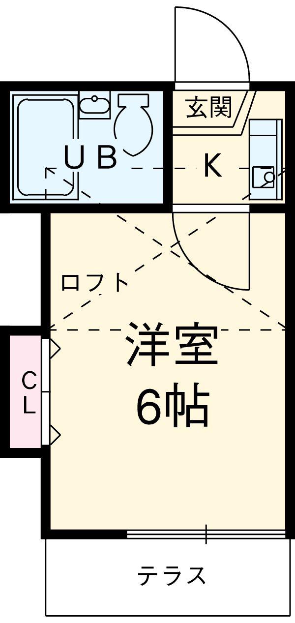 ミユキホームズ希望ヶ丘(1K/2階)の間取り写真