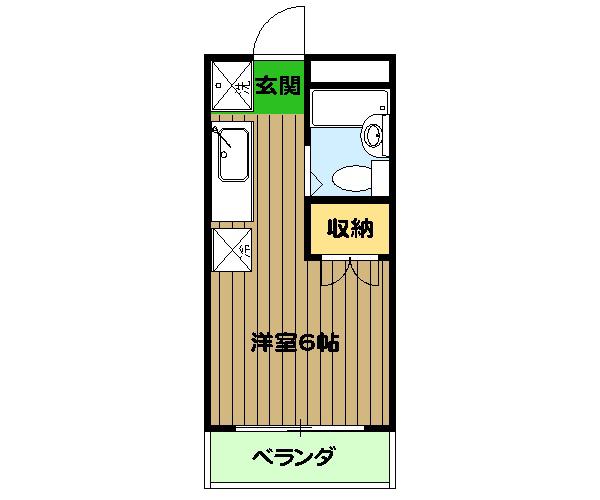 ガーデンハウス1(ワンルーム/3階)の間取り写真