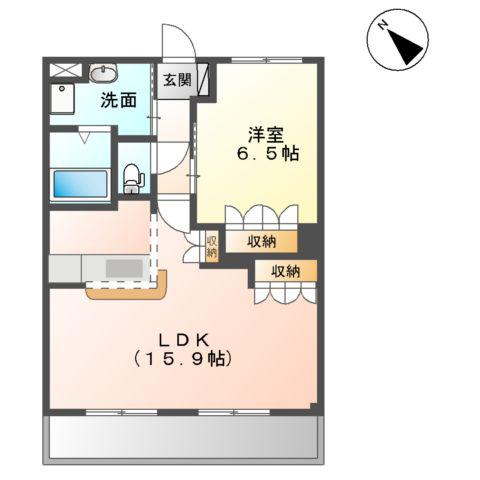 EVER LAUREL(1LDK/2階)の間取り写真