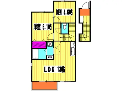 LUCENT BLOSSOM(1SLDK/2階)の間取り写真