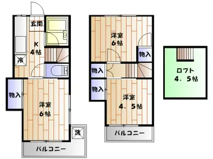 近藤アパート(3K)の間取り写真