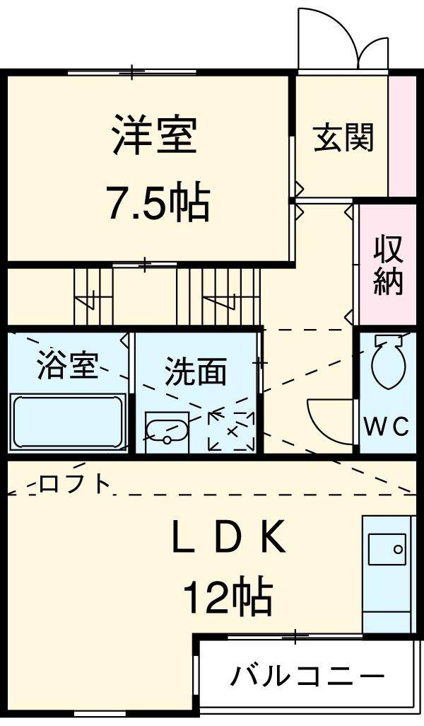 YASAKA BASE(1LDK/2階)の間取り写真