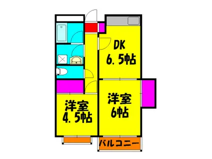 K&Aハイツ(2DK/2階)の間取り写真