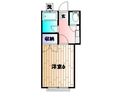 ハイツトシミ(1K/1階)の間取り写真